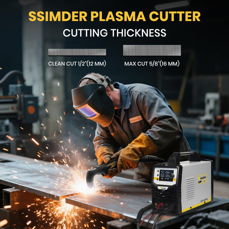 SSimder AG60P Plasma Cutter Torch Consumables 55Pcs Cutting Torch Tip Nozzles Kit With Roller Guide Wheel Spacer For SG-55 AG-60 WSD-60 CUT50PRO