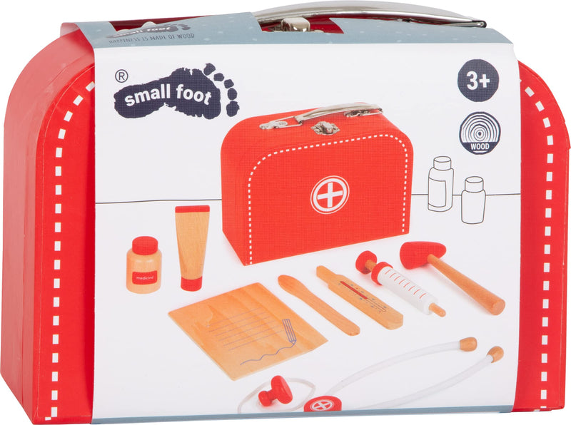 Small Foot Wooden Toys Doctor's Kit Play Set incl. Syringe, Stethoscope, Thermometer and Much More Designed for Children Ages 3+ Years
