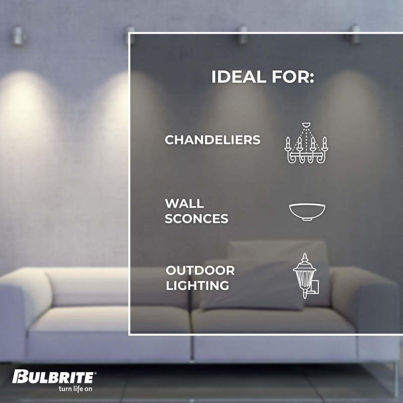 Bulbrite 461040-20PK - 40W - G11 - E12 Base - 120V - 2600K - 3,000Hrs - Dimmable - Clear - Krystal Touch Krypton Globe