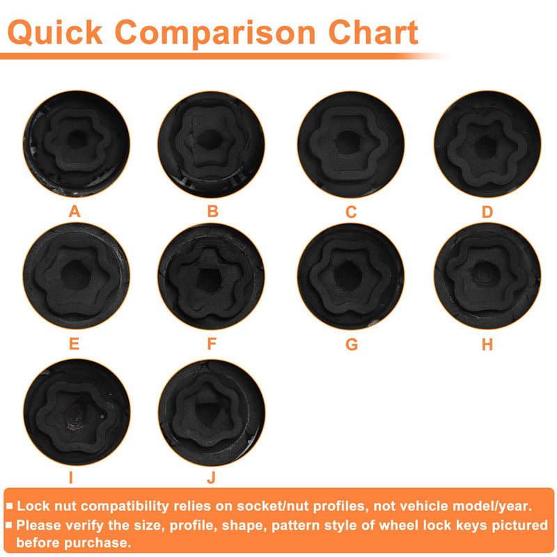 H Wheel Lock Lug Nut for Toyota for Lexus Anti-Theft Wheel Locking Nut Key Socket Removal Tool 1 Pc Socket H