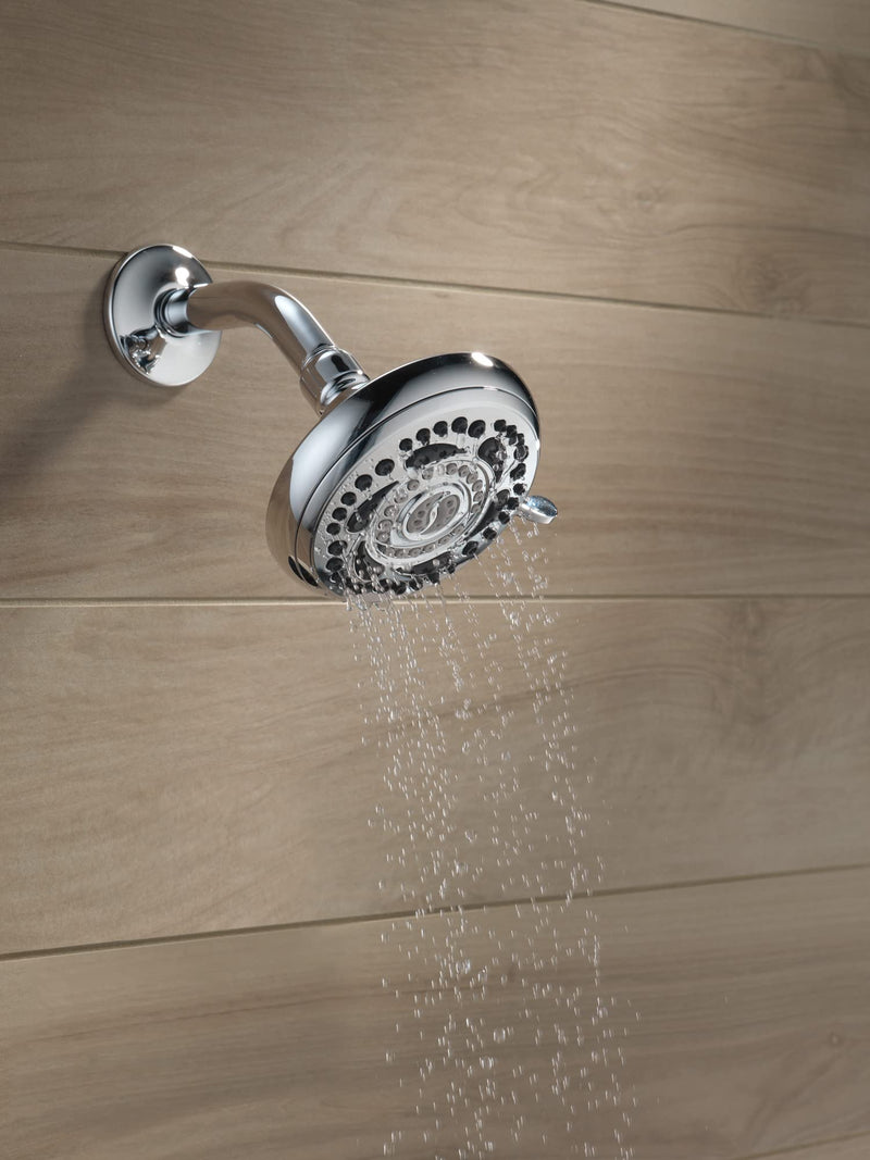 Delta 75784 Universal Shower Head, Chrome, 7 Settings, Modern Style, Round Shape