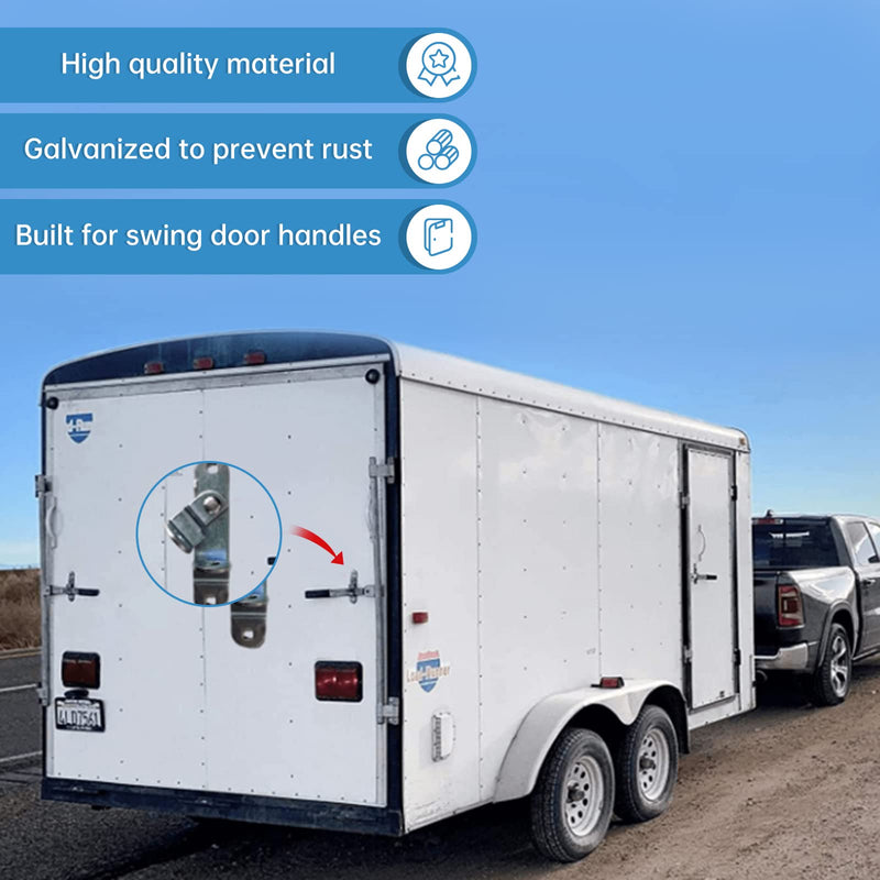 Cargo Trailer Door hasp Bar Lock Handle Keeper Padlock Race Enclosed car Hauler Cargo trailer door buckle