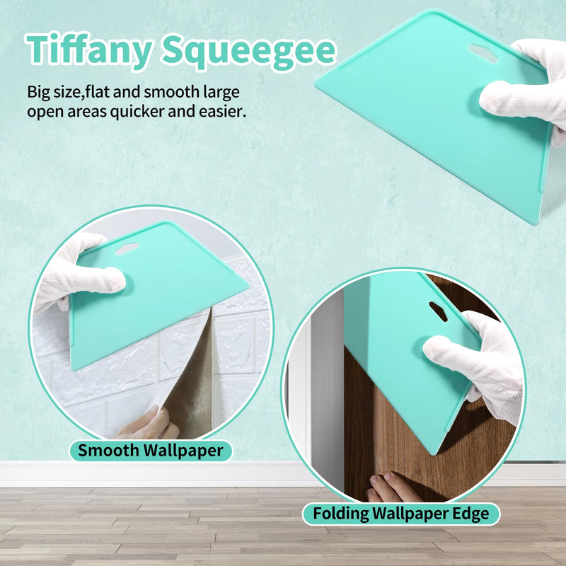 WRAPXPERT Wallpaper Tools Kit for Peel and Stick Wallpaper,Smoothing Tools for Wallpaper Apply,Vinyl Backsplash Tile,Contact Paper Vinyl Film,Window Film 01 Basic Kit