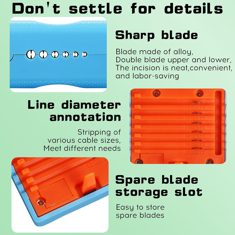 Loose tube buffer tube stripper A-1233 fiber optic mid span cable cutting tool longitudinal bundle stripping range 1.2-3.3mm Longitudinal bundle stripper Equipped with 12 spare blades
