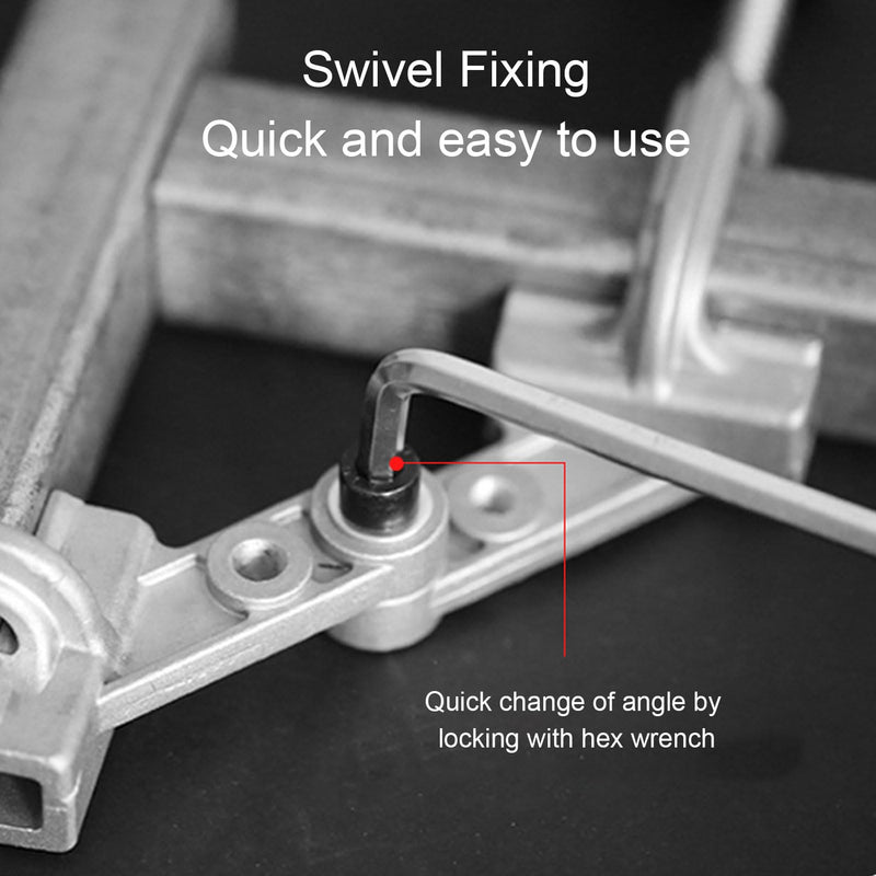 Clamp Aluminum Alloy High Strength Right Angle Corner Clamp for Iron Stainless Steel Pipe Wood Board (10° to 180° Tube Clamp(TCA2)) 10° to 180° Tube Clamp(TCA2)