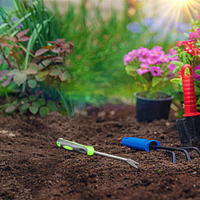 Garden Hand Weeder Tool Dandelion Weed Puller Tool with Ergonomic Handle Stainless Steel Gardening Weeding Tools Garden Weed Removal Tool for Yard Lawn Garden 1