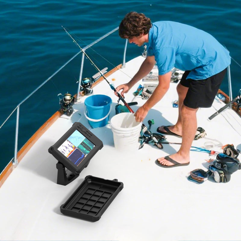 Fish Finder Protective Silicone Skin Case and Sun Cover for Lowrance Eagle Eye 9’’ and Lowrance Eagle 9’’– Full-Coverage, Anti-Scratch, Non-Slip Case（Black）