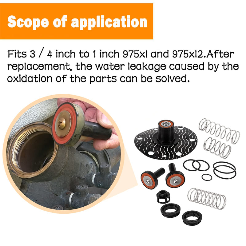 3/4"-1" Replace for Wilkins 975XL and 975XL2 Complete Repair Kit Replacement 3/4"-1"