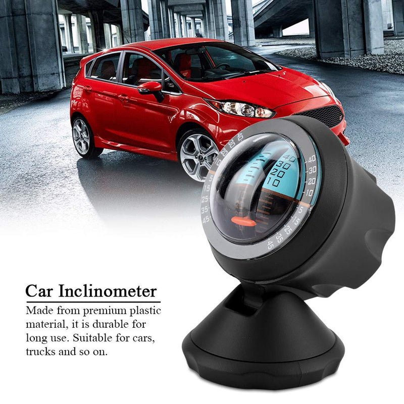 Tbest Car Inclinometer,Car Vehicle Inclinometer Slope Indicator Meter Level Tilt Gauge Road Safety Instrument