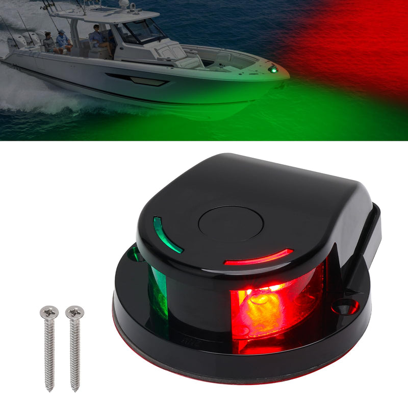 Boat Navigation Light,12V Boat Bow Light, IP67 Waterproof Red and Green Marine LED Bow Lights, Marine Nav Lights for Bow and Stern, for Pontoon, Fishing Boats, Yacht, Skiff