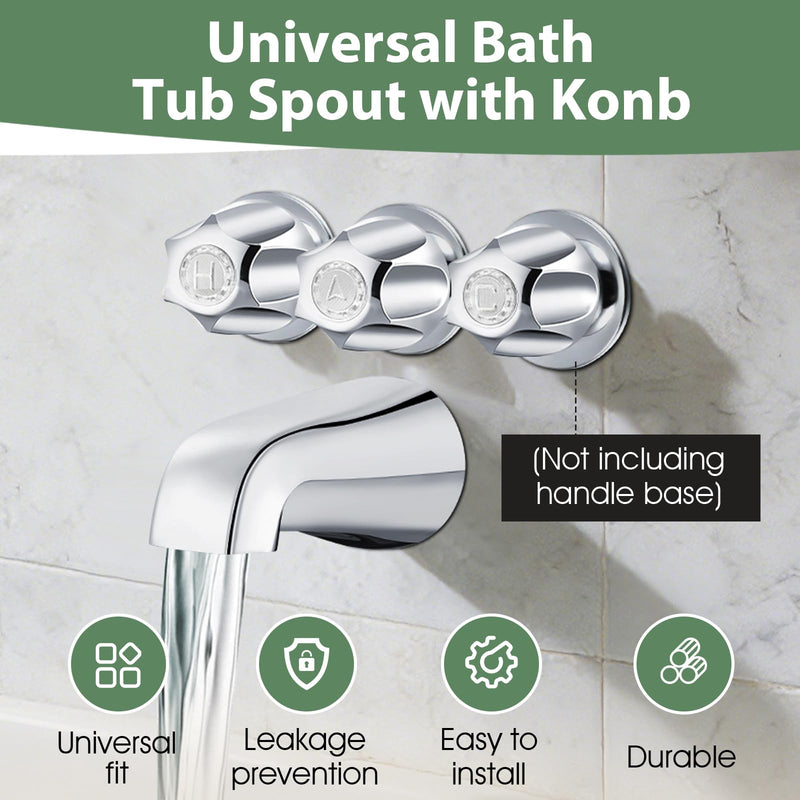 Bathtub Faucet and Shower Knobs Replacement,Easy to Install Tub Spout Set for 1/2" Copper Pipe,1/2" IPS and 3/4" IPS with Install Tool