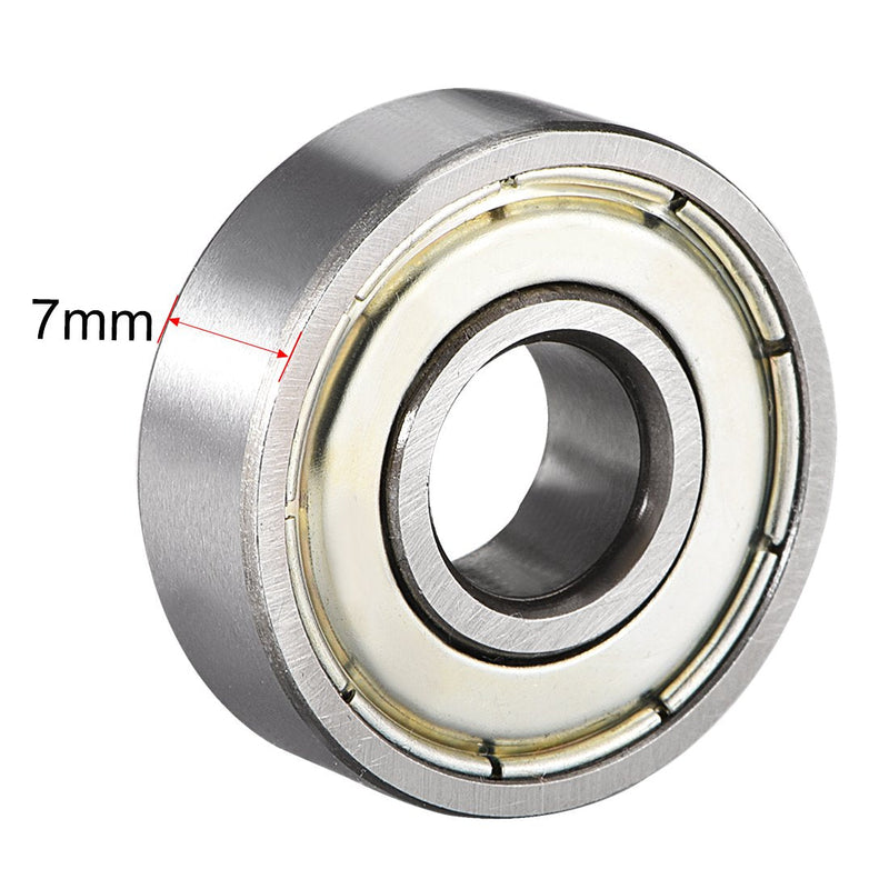 uxcell 608ZZ Deep Groove Ball Bearing Double Shield 8mm x 22mm x 7mm High Carbon Steel Z1 Bearings 2pcs 8mmx22mmx7mm