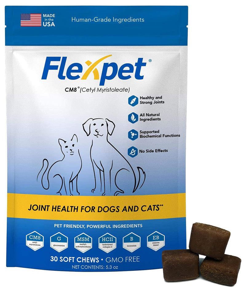 Maximum Strength Soft Chews – All-Natural Pain Reliever for Dogs with Glucosamine and Cetyl Myristoleate (CM8), Hip and Joint Supplement, Anti-Inflammatory: Trial Pack - 30 Soft Chews - PawsPlanet Australia