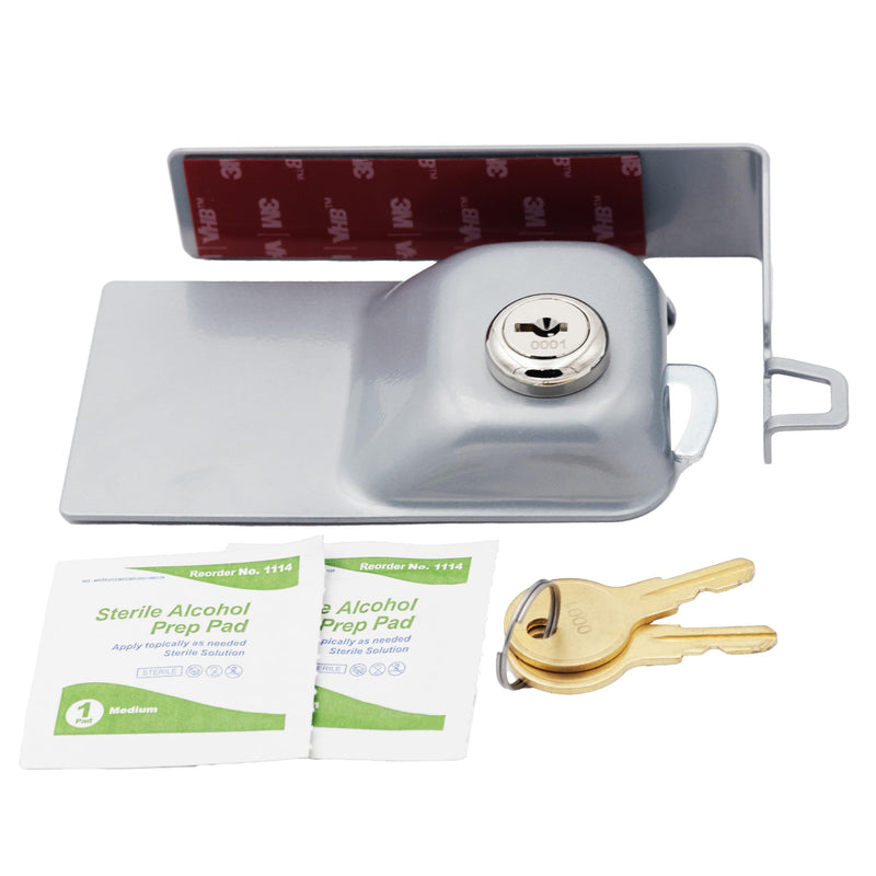Child Proof Fridge Lock with Keys – Child Safety Refrigerator Cabinet Lock (2 Pack, Gray) 2