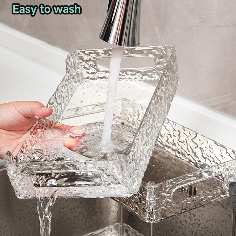 Bathroom Counter Organizer, Makeup Organizer, Perfume Organizer (Crystal Clear, 2-Tier) Crystal Clear