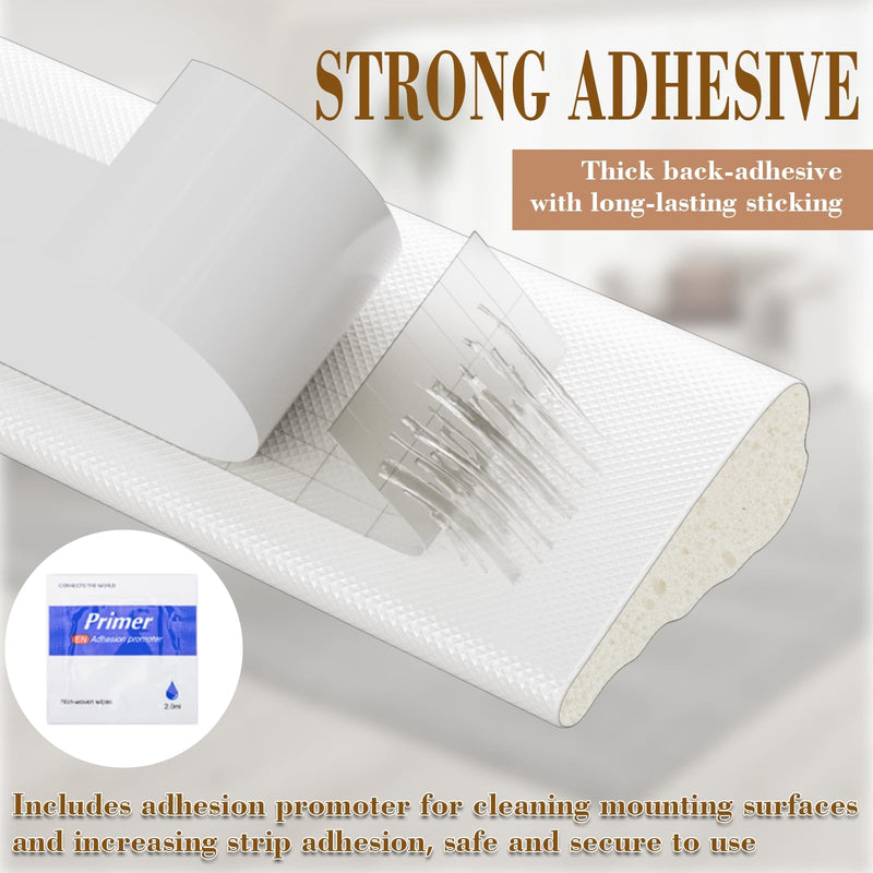 9.8 Ft Window Weather Stripping Door Seal Strip,SelfAdhesive Foam Weather Strip for Window Insulation,Soundproofing Weatherstripping for Door Frame Gap Filler,Wedge Window Sealer Tape for Winter,White 9.8 FT White