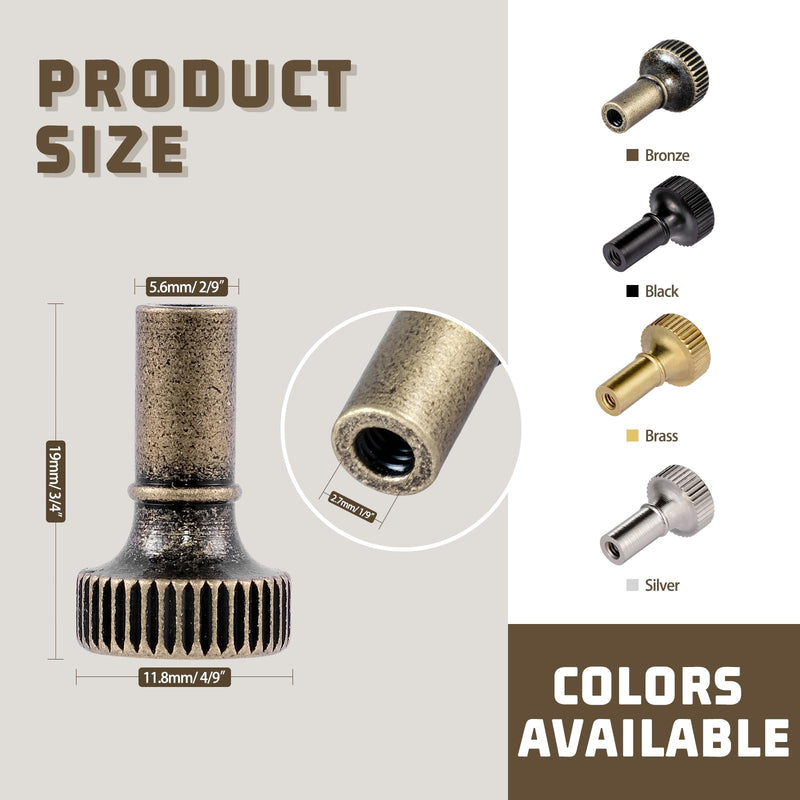 GooChan Lamp Switch Knob,Turn On/Off Brass Light Switch Knob Replacement,Standard Size Twist Switch Knobs,Antique Brass Color (Antique Brass) Antique Brass