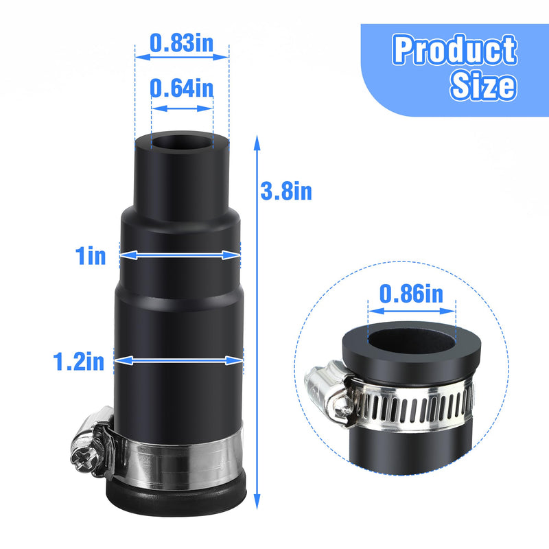 Dreyoo Dishwasher Drain Hose Adapter Compatible with Insinkerator Garbage Disposals, Dishwasher Hose Connector Include 1 Inlet Connector, 1 Clamp and 3 Spring Clamps (1 Set) - NewNest Australia