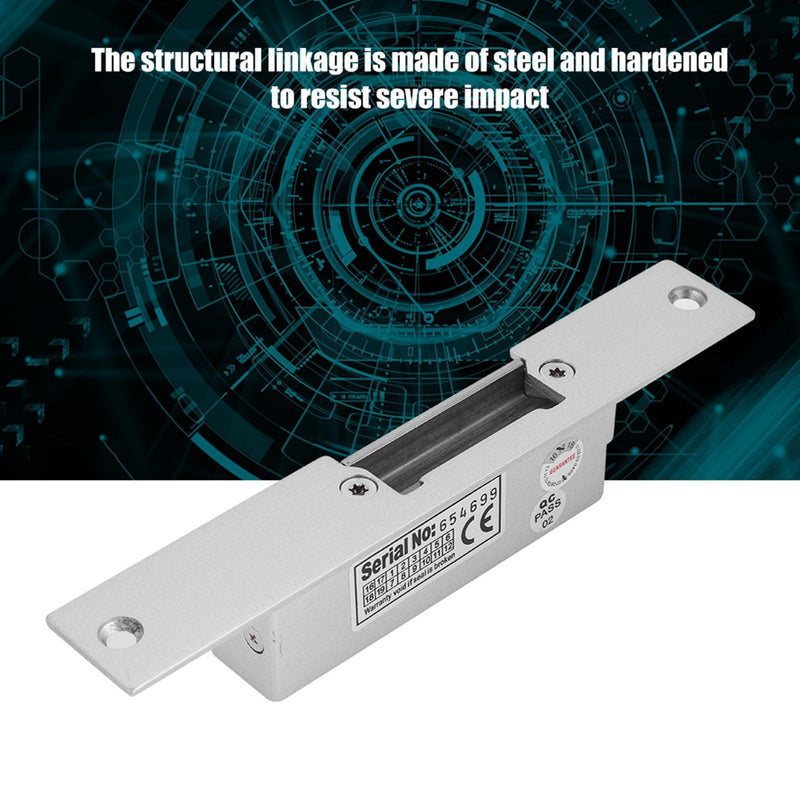 Meiyya Electric Strike, Practical Door Lock, Durable Safe Metal Doors for Wooden Doors(NO Cathode Lock)
