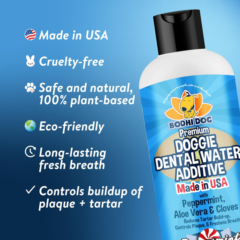 Bodhi Dog Bitter 2 in 1 No Chew 4oz + Peppermint Dental Water Addititve 17oz Bundle