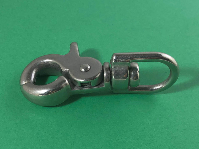 US Stainless Stainless Steel 316 3/8" Trigger Snap with Swivel End Marine Grade Polished