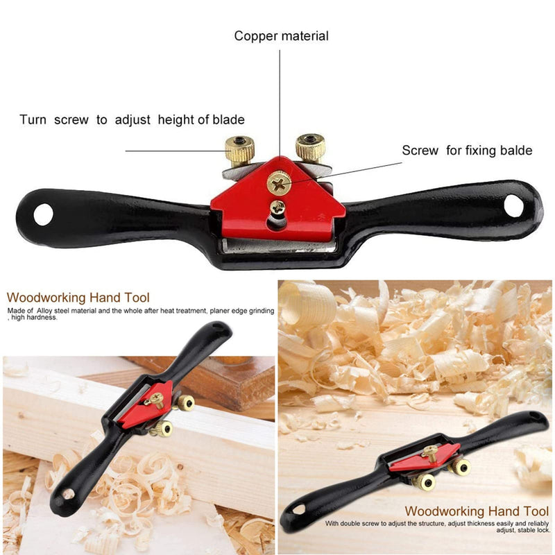 Draw Knife, 10" Adjustable SpokeShave with Flat Base, Metal Blade Wood Working Hand Tool Perfect for Wood Craft, Wood Craver, Wood Working