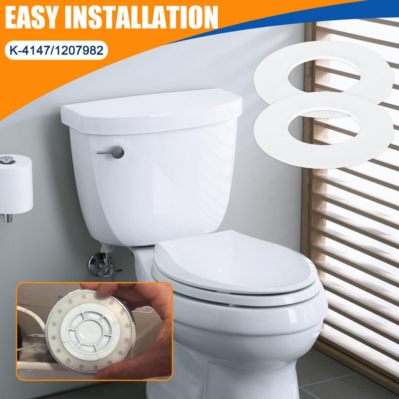 6 Pack Tank Seal Replacement for K-4147/1207982 for Kohler Toilet | Universal Rubber Gasket, for Most Canister Style Flush Valves to Stop Leaks, for Kohler Toilet Canister Flush Valve Seal Kit 6 Pack