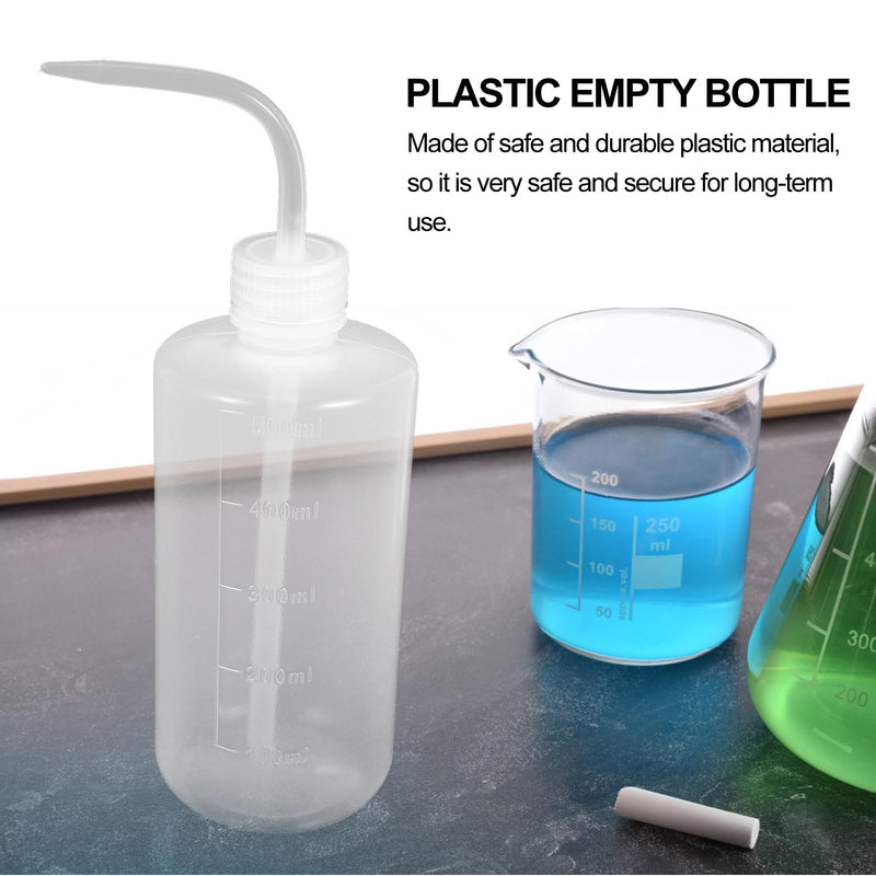Mipcase 6 Pack Refillable Plastic Scale Wash Bottles Squeeze Bottles with Fine Nozzle Tip 8.85 in Chemical Wash Bottle for Lab Liquid Dispensing for Household Use 16.9 Ounces White