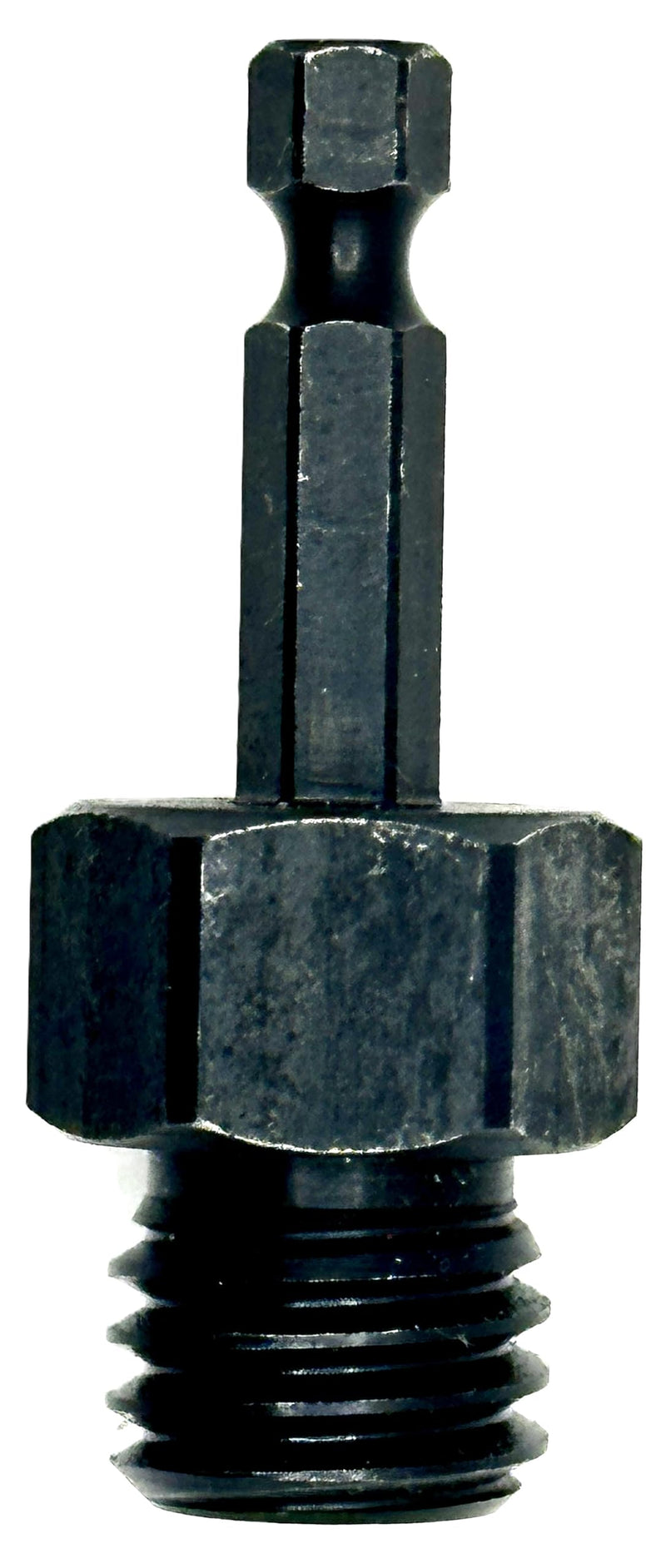 5/8" to 1/4" Hex Drill Adapter Converts 2" to 6" Polisher Pad Backing Plates or Core Drill Bit with 5/8”-11 UNC Thread to 1/4" Hex Shank for Use with Drills and Drill Press (1 Pack)