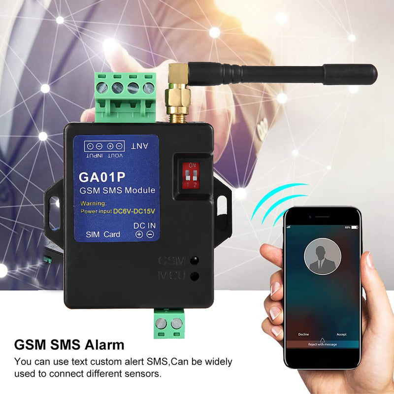 GSM Power Failure Alarm, Send SMS Alert to 6 Preset Phones, Smart & Slim GSM Design Box, Support Connecting Different Sensors