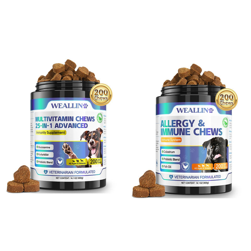 WEALLIN Dog Vitamins & Dog Allergy Relief Chews