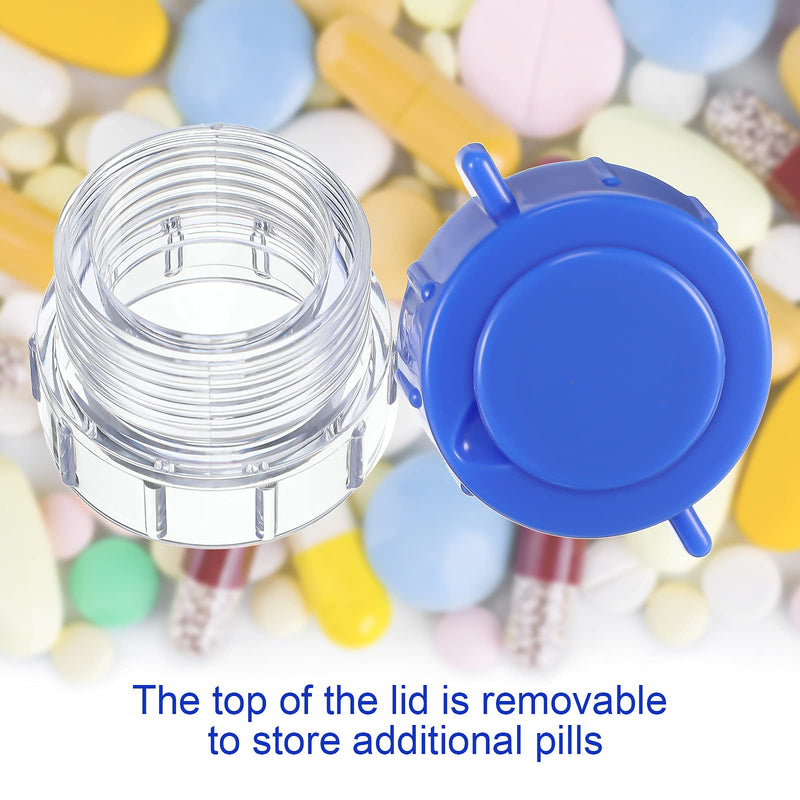 2 Pieces Pill Crusher Grinder Fine Powder Blue Small Medicine Crushers for Small or Large Pills Pets Elderly, Vitamins, Tablets