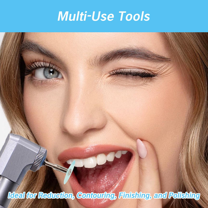40 Pieces Composite Finishing Kit Dental Polishing Discs and Tools 12mm & 14mm Dental Polisher Supplies with Mandrel Stem Professional Denture Burs Sanding Strips Resin Material for Teeth