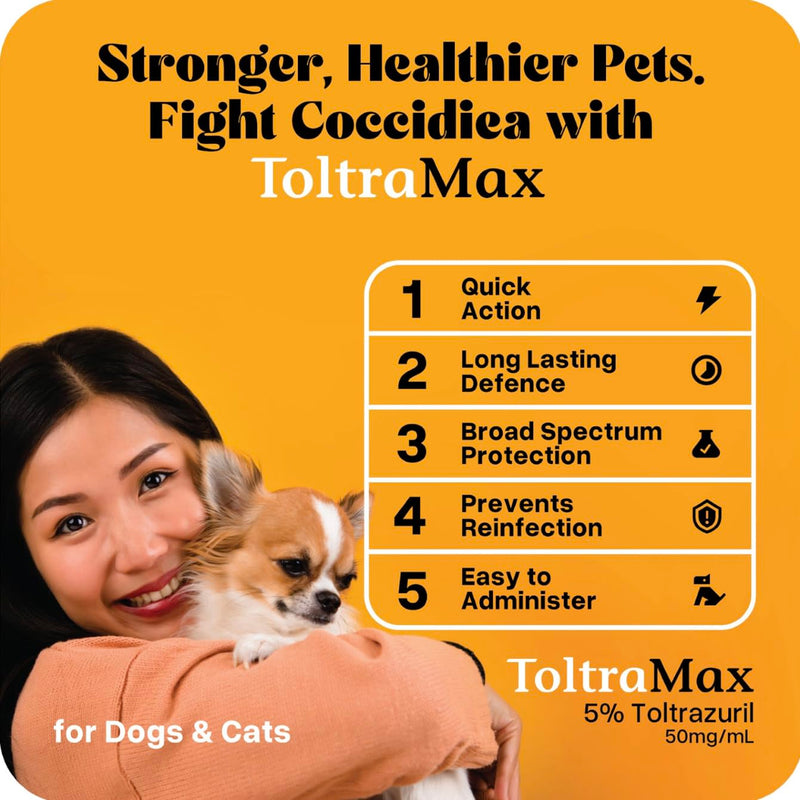 Vetr's Toltramax Toltrazuril Powder for Horses, Dogs, Cats, 100g (5.0%, Chicken) 5.0%