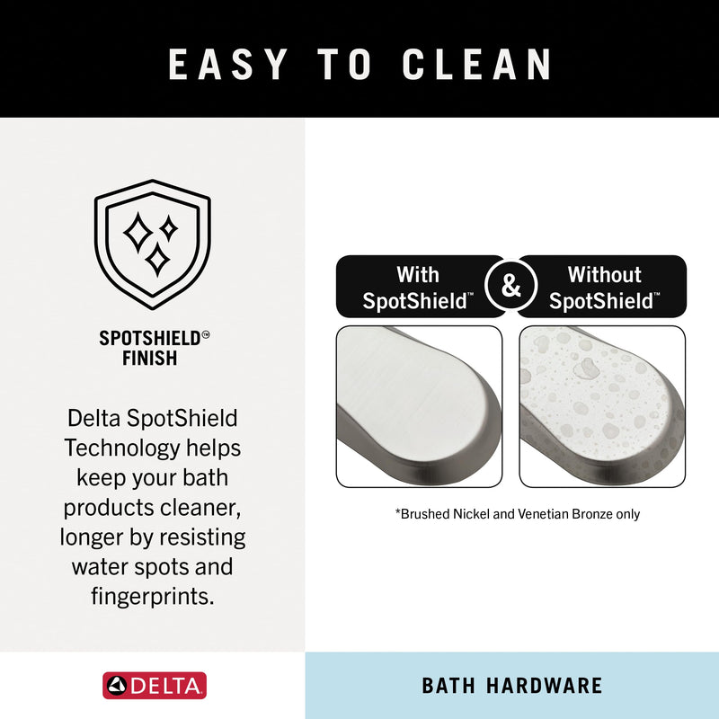 Delta Faucet McLaren (1-Pack) 24" Bathroom Towel Rack/Bar, SpotShield Brushed Nickel, Wall Mounted MCL24-BN