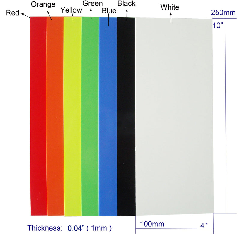 7 Pcs G10 Spacer Sheet 10 x 4 x 0.04 Inches | G10 Knife Handle Spacer Material,Scale Liners Material for Knives Making Tool Kit,7 Colors,Scales Slabs Making Supplies