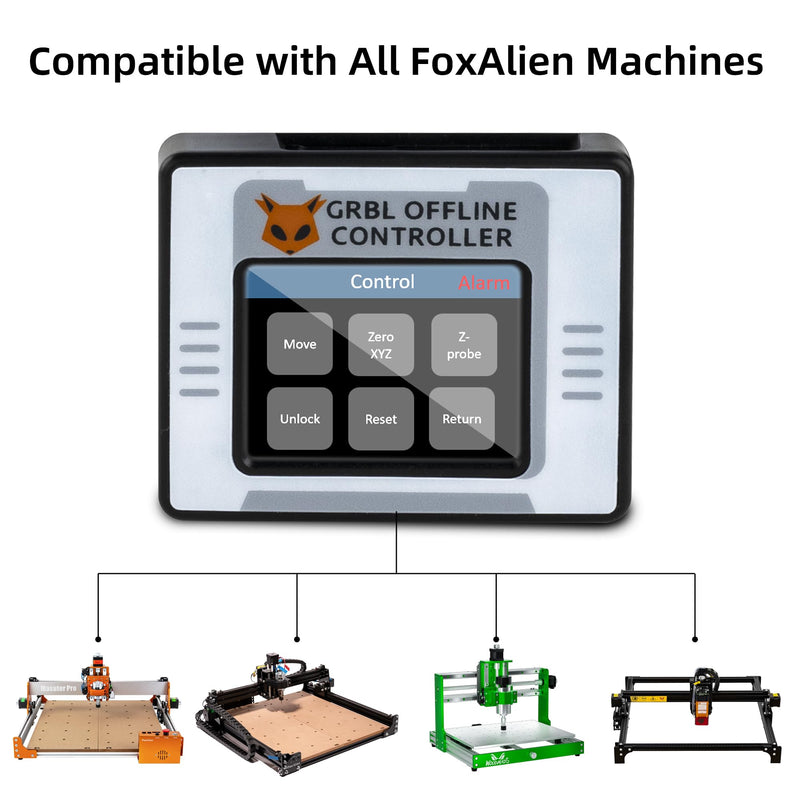 FoxAlien CNC Offline Controller, Offline Control Module with Touchscreen LCD GRBL Control for FoxAlien Masuter 3, Masuter Pro, WM-3020, 3018-SE CNC Router Engraving Machine