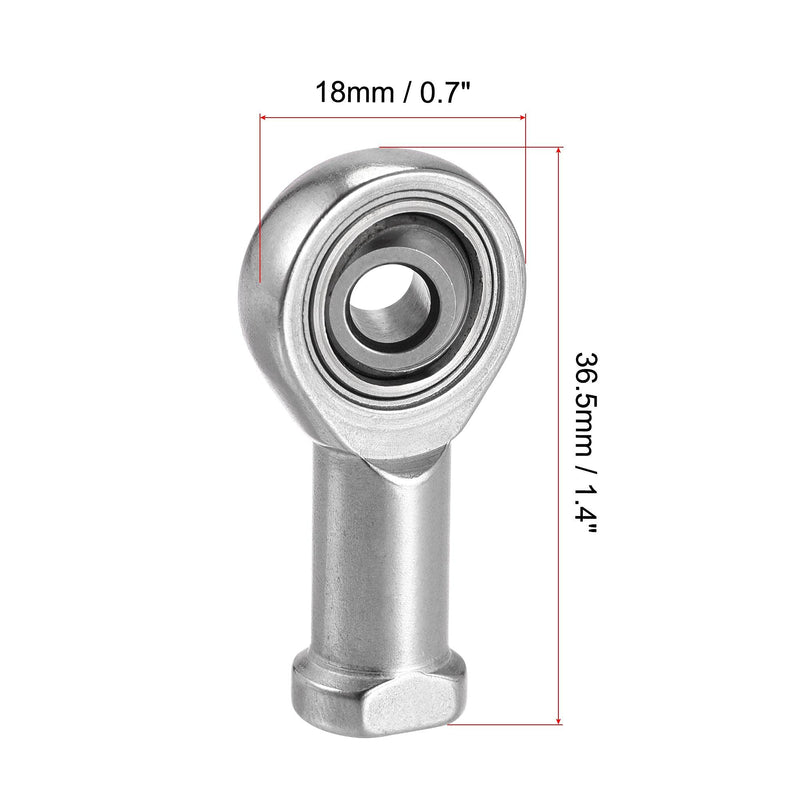 uxcell SSI5T/K Rod End Bearings 5mm Bore Stainless Steel M5x0.8 Female Thread Right Hand 2pcs M5x0.8mm