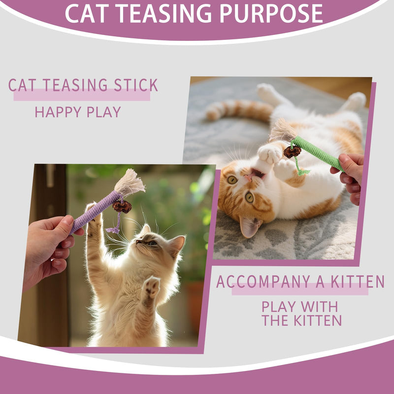 Cat Chew Toy 3PCS Sisal Rope Cat Chew Toys Kitten Teething Toys for Indoor Cats Kitten Chew Toys Teething Bite Resistant Rope Toy Chew for Cats Interactive Play