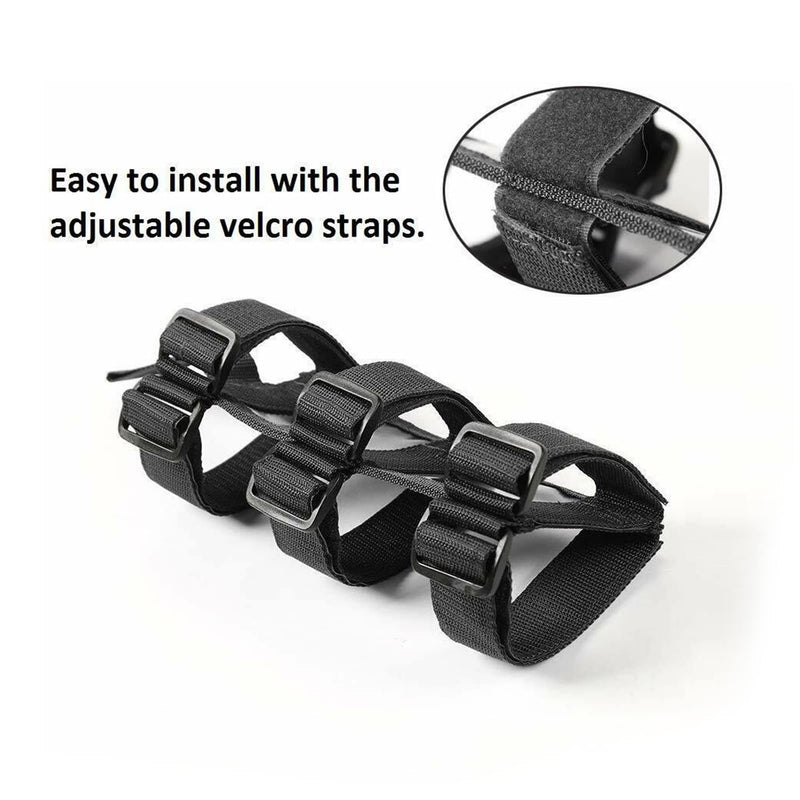 Adjustable Roll Bar Fire Extinguisher Mount Holder 3 lb for Jeep Wrangler Unlimited CJ YJ LJ TJ JK JKU JL JLU 4XE,(Black, Without Pattern) Black