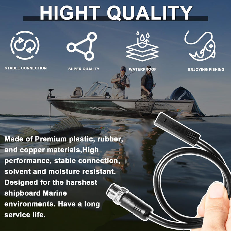 720074-12 AS EC QDE Ethernet Adapter Cable Suitable for Humminbird Fish Finders Helix 7 G2N & G3N Models, All Helix 8, Helix 9, Helix 10, Helix 12 and Helix 15 Models