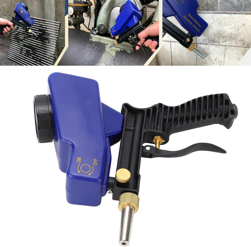 Sand Blaster Gun for Air Compressor, Paint/Rust Remover for Metal, Wood, Cabinet & Glass Etching, 150 PSI Continuous Blasting Media for Aluminum, Sand, and Soda Blaster Jobs, Portable.