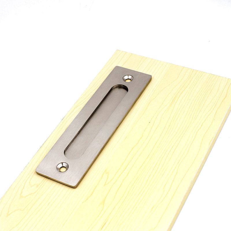 goldenwarm 12 in Sliding Barn Door Handle and Flush Pull Set-7 Inch Hole Centers Brushed Nickel Heavy Duty Hardware Stainless Steel, 1 Pack