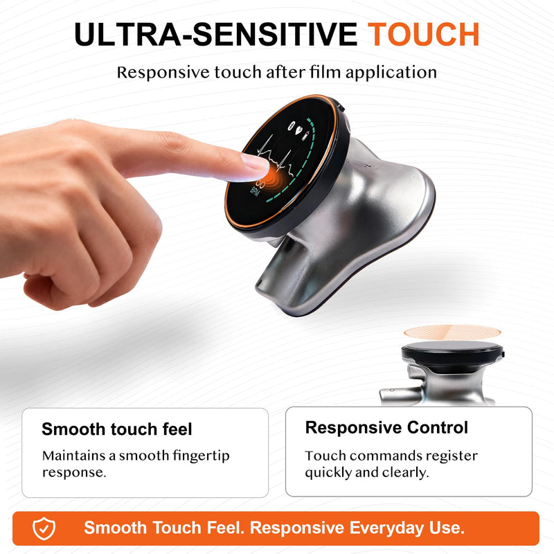 3 Pack Screen Protector Compatible with Eko CORE 500 Digital Stethoscope, EPU Flexible Film for Curved Display, 4-Layer Alignment Assist, HD Clear Touch Sensitive Anti-Scratch Screen Guard