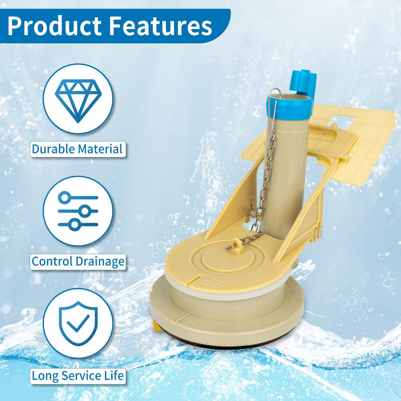 Toilet Flush Valve Compatible with To To THU series One Piece Toilets,3 Inch Flush Hole Toilet Tank Drain Valve Flusher Replacement