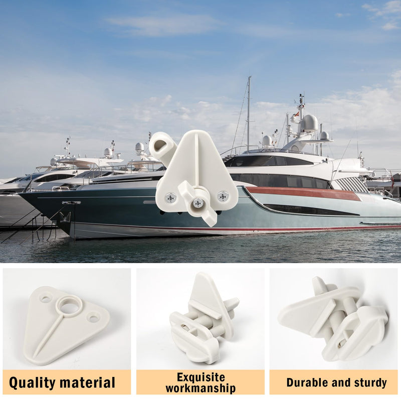 Pontoon Gate Latch Replacement Kit, 4pcs Pontoon Gate Latch Fits 1-1.25 inch Square Frames Boat Door Latches Fits Left and Right Hinged Doors Includes Hardware