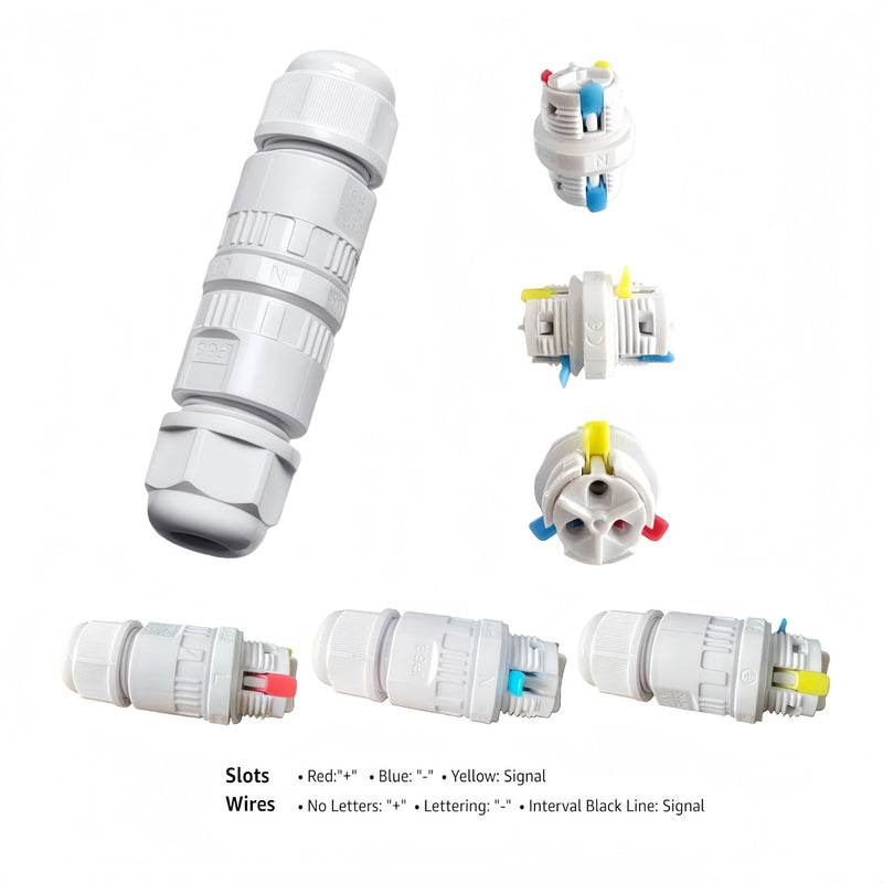 Waterproof Electrical Connectors for Govee Permanent Outdoor Lights,Junction Box Waterproof for Outdoor Road Landscape Lights,External Cord Boxes,Cable Diameter Ø5-12mm (5pcs) white-5