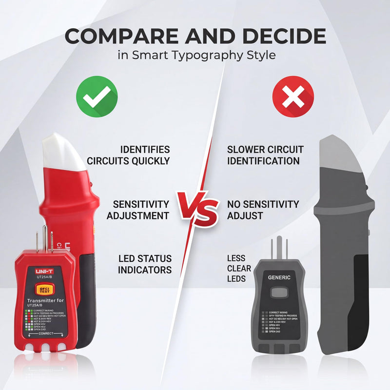 Professional Socket Tester with Sensitivity, Accurate Circuit Detection Outlet Diagnostic Tool