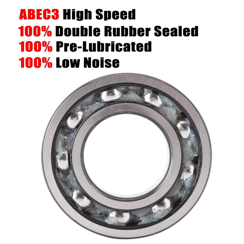 Donepart R16-2RS Bearings, 1 Inch ID x2 Inch OD x1/2" Thick C3 High Speed Pre-Lubricated and Double Rubber Sealed Ball Bearings for Machinery, Automotive Components, and Industrial Equipment. (2 Pack)