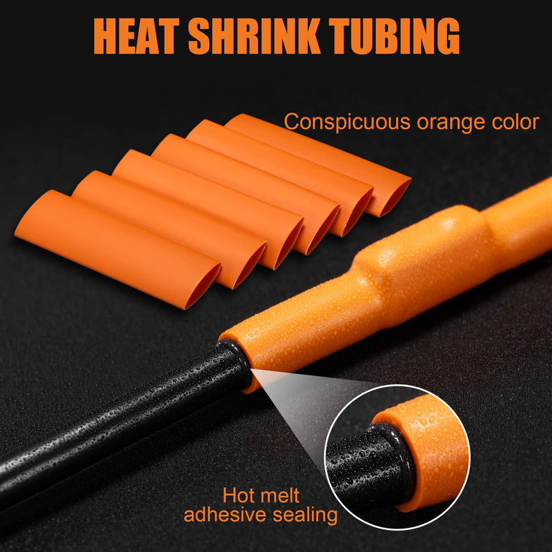 Fineday Wire Connectors Kit, 14 Pcs Terminals with Heat Shrink Tubing, (16-8awg)*8 + (8-4awg)*6